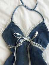 BXOXO Goth Sling T-shirt Y2k Punk Lace Slim Vintage Cowboy Harajuku Korea Backless Bow V-Neck Sweet Hot Girl Crop Top 2000s Grunge Emo